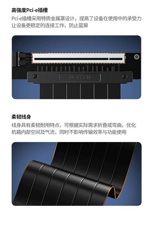 0插口16x显卡转接线显卡改装横放竖放转接卡